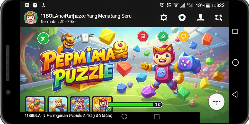 Screenshot gameplay 11BOLA menampilkan tantangan Puzzle yang menarik.