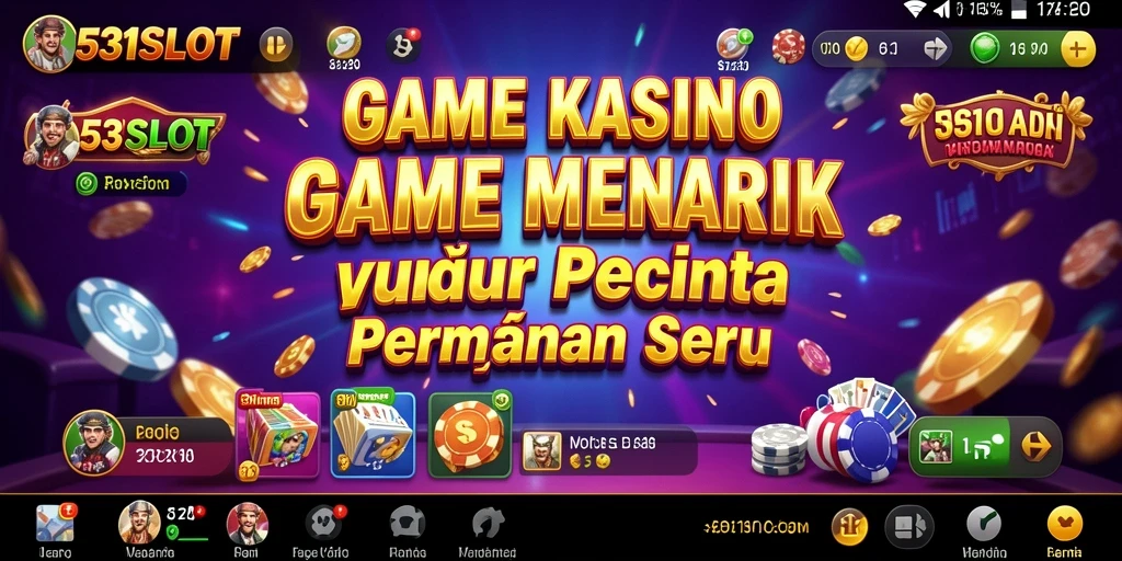 Screenshot utama 531SLOT menampilkan gameplay mesin slot yang memukau.
