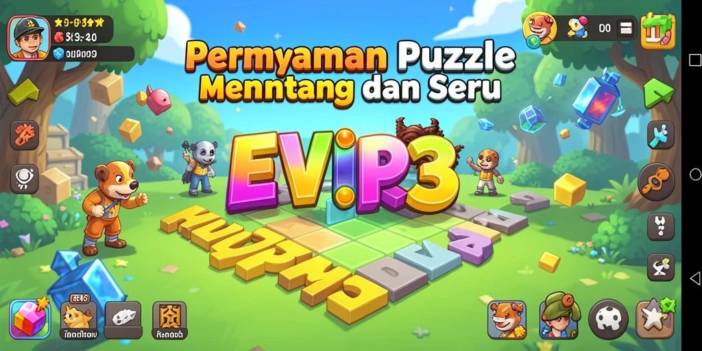 Screenshot gameplay EVIP3 menampilkan suasana tantangan Puzzle yang menarik.