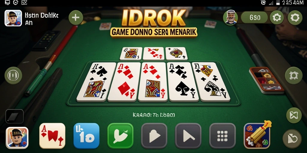 Tampilan gameplay menarik dari IDROK saat bermain Domino.