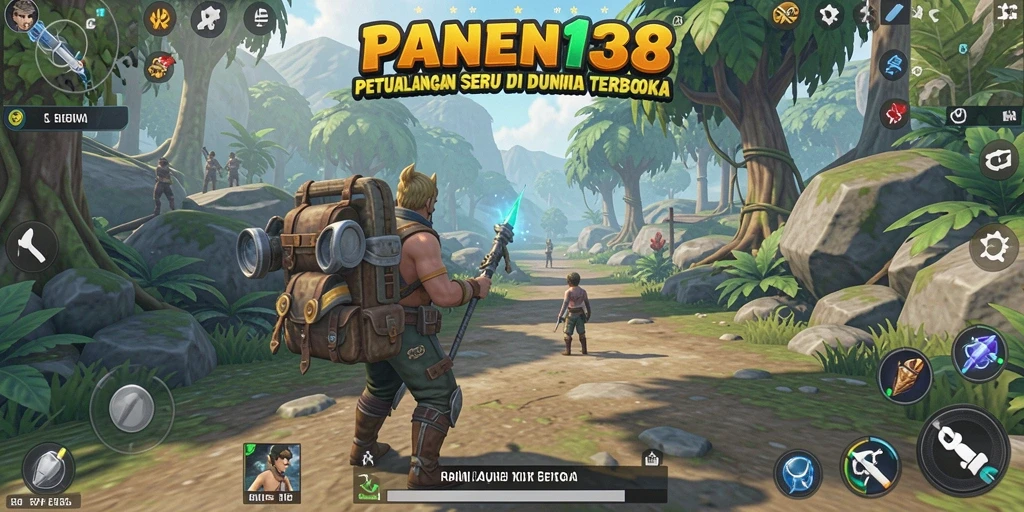 Screenshot menunjukkan petualangan seru di dunia terbuka PANEN138.