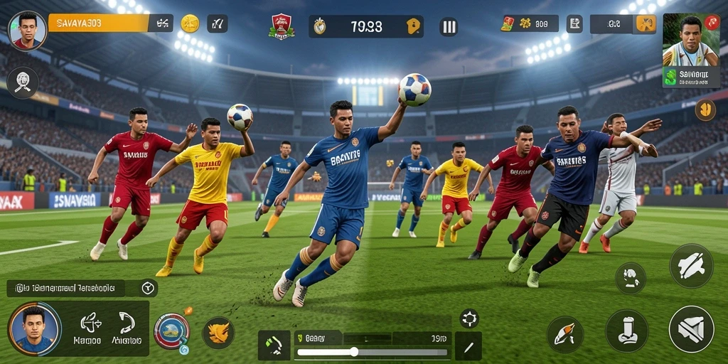 Screenshot menunjukkan aksi seru dalam permainan olahraga SAVAYA303.