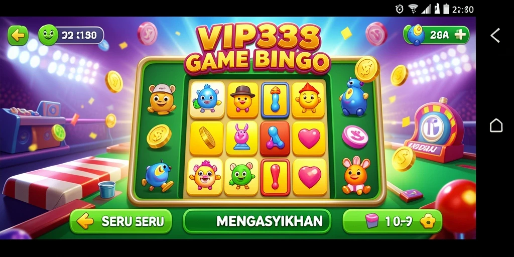 Tampilan gameplay Bingo yang seru dan menarik di VIP333.